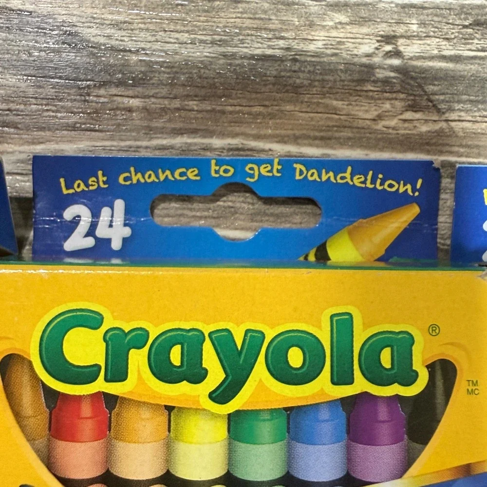 Crayola 24 Count Crayons Lot of 3 Last Chance to Get Dandelion Vintage 2017